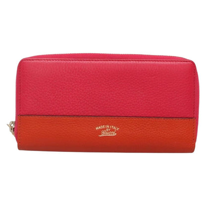 Gucci Bamboo Tassel Zip Wallet Leather, PINK, LEATHER, Wallets