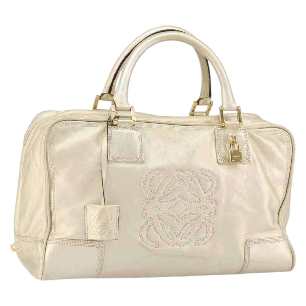 Loewe Amazona Bag Leather, GOLD, LEATHER, Handbag