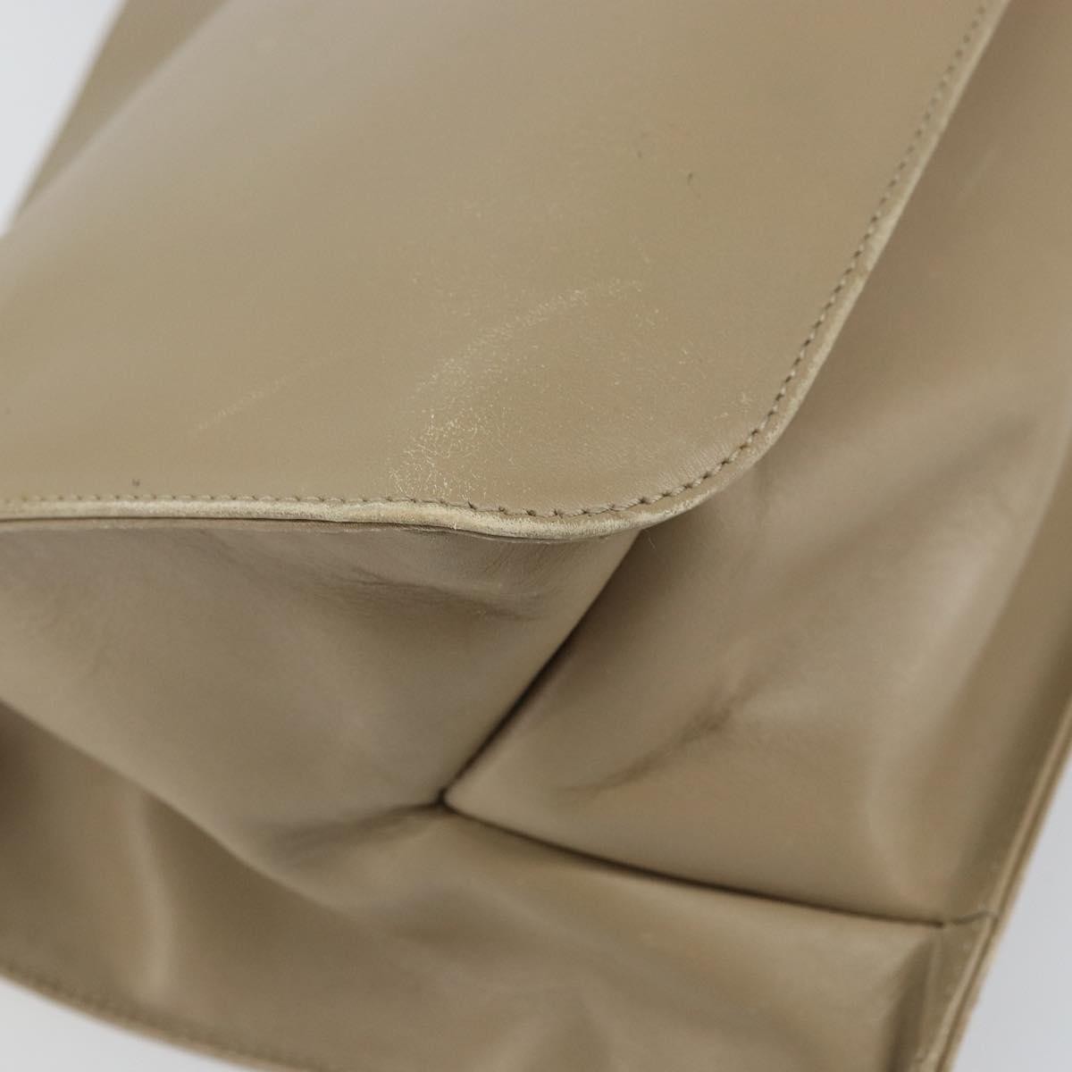 Gucci Vintage Shoulder Bag Leather, BEIGE, LEATHER, Shoulder bag