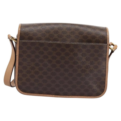 Celine Vintage Macadam Shoulder Bag Canvas, BROWN, CANVAS, Shoulder bag