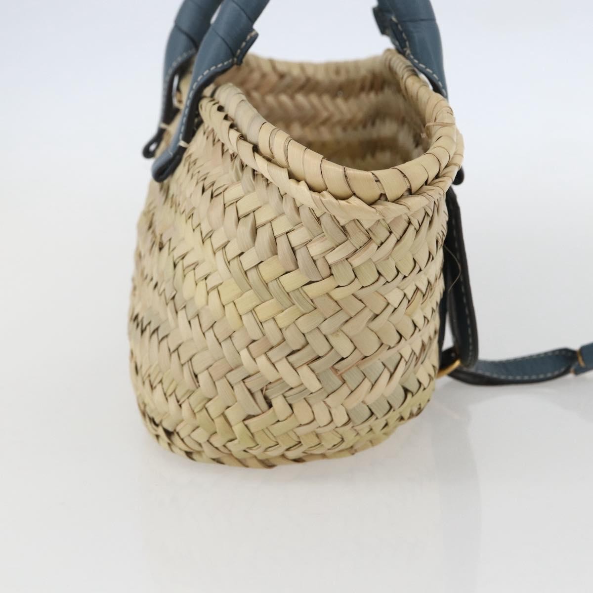 Chloe Marcie Basket Bag Raffia, Beige, Wicker, Tote Bag