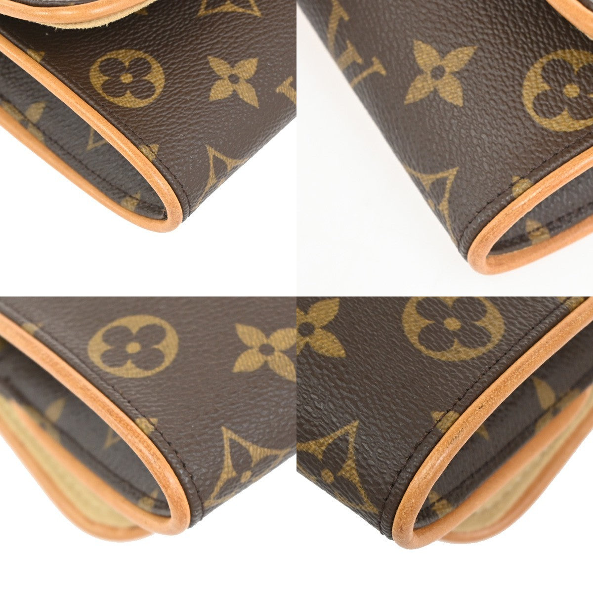 Louis Vuitton Twin Handbag Monogram Canvas, Brown, Leather, Clutch