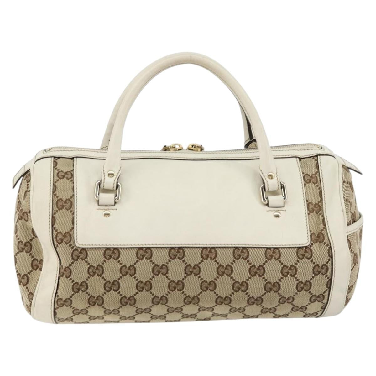 Gucci Trophy Boston Bag GG Canvas, BEIGE, CANVAS, Handbag