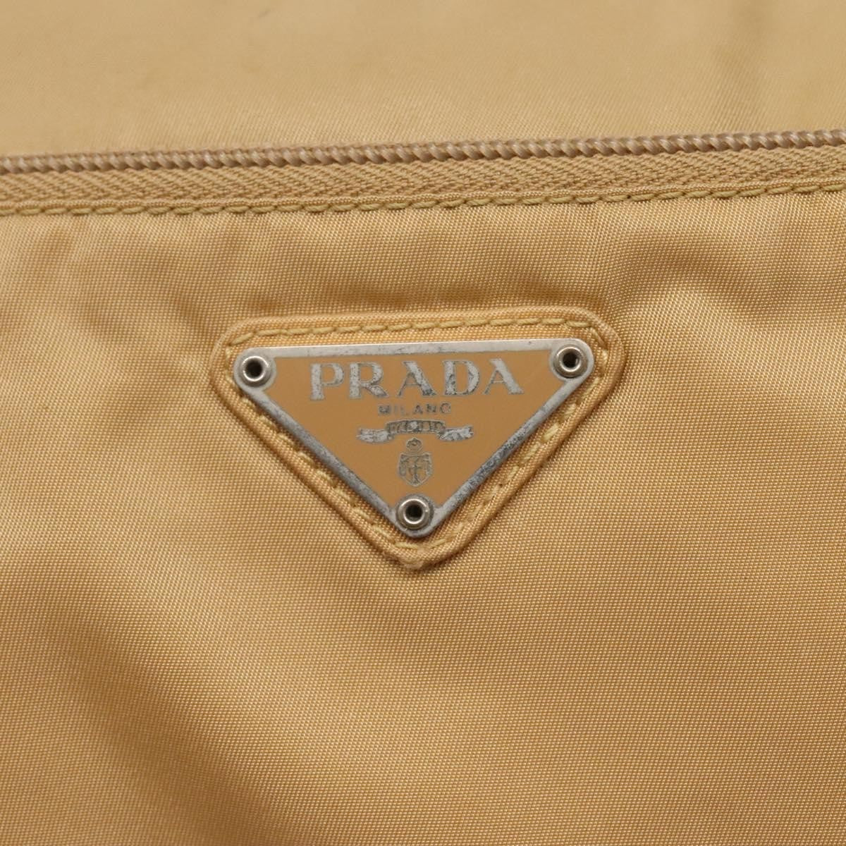 Prada Vintage Shoulder Bag Tessuto, BEIGE, NYLON, Shoulder bag