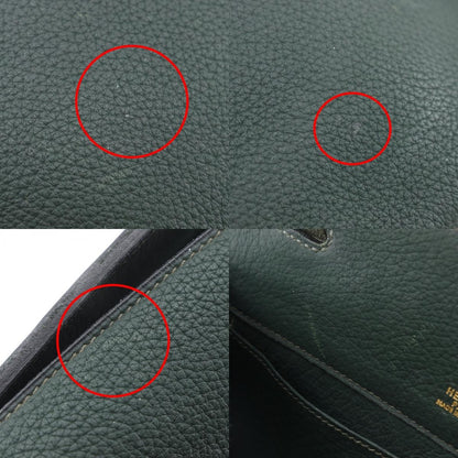 Hermes Sherpa Backpack Clemence, GREEN, LEATHER, Backpack