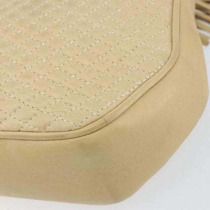 Bally Vintage Chain Shoulder Bag Quilted Leather, BEIGE, LEATHER, Shoulder bag