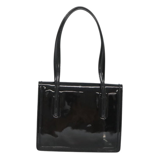 Salvatore Ferragamo Gancini handbag Patent leather, BLACK, PATENT_LEATHER, Handbag