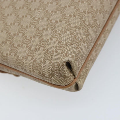 Celine C Macadam Pouch Canvas, Beige, PVC, Clutch