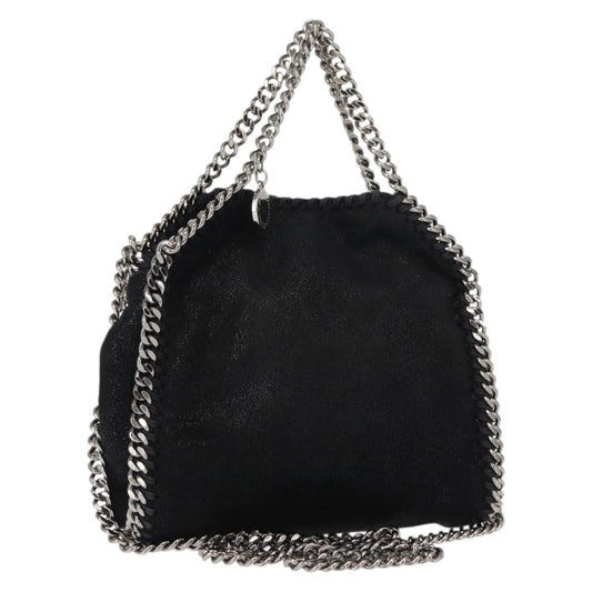 Stella McCartney Falabella Fold Over Bag Shaggy Deer, BLACK, SUEDE, Handbag