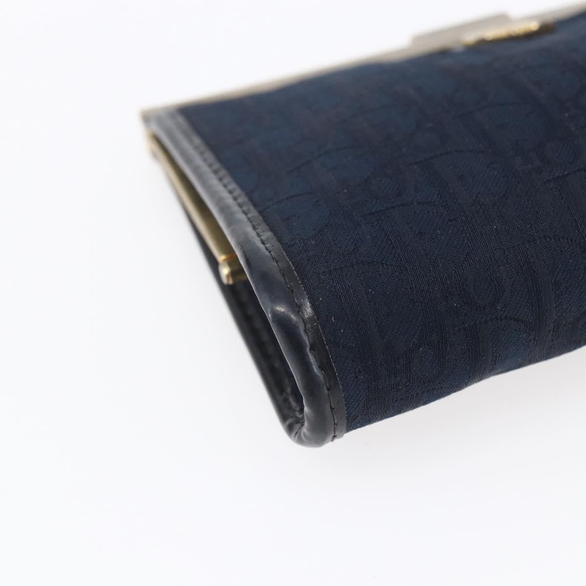 Christian Dior Vintage Trotter Pouch Canvas, NAVY, CANVAS, Clutche & pouche