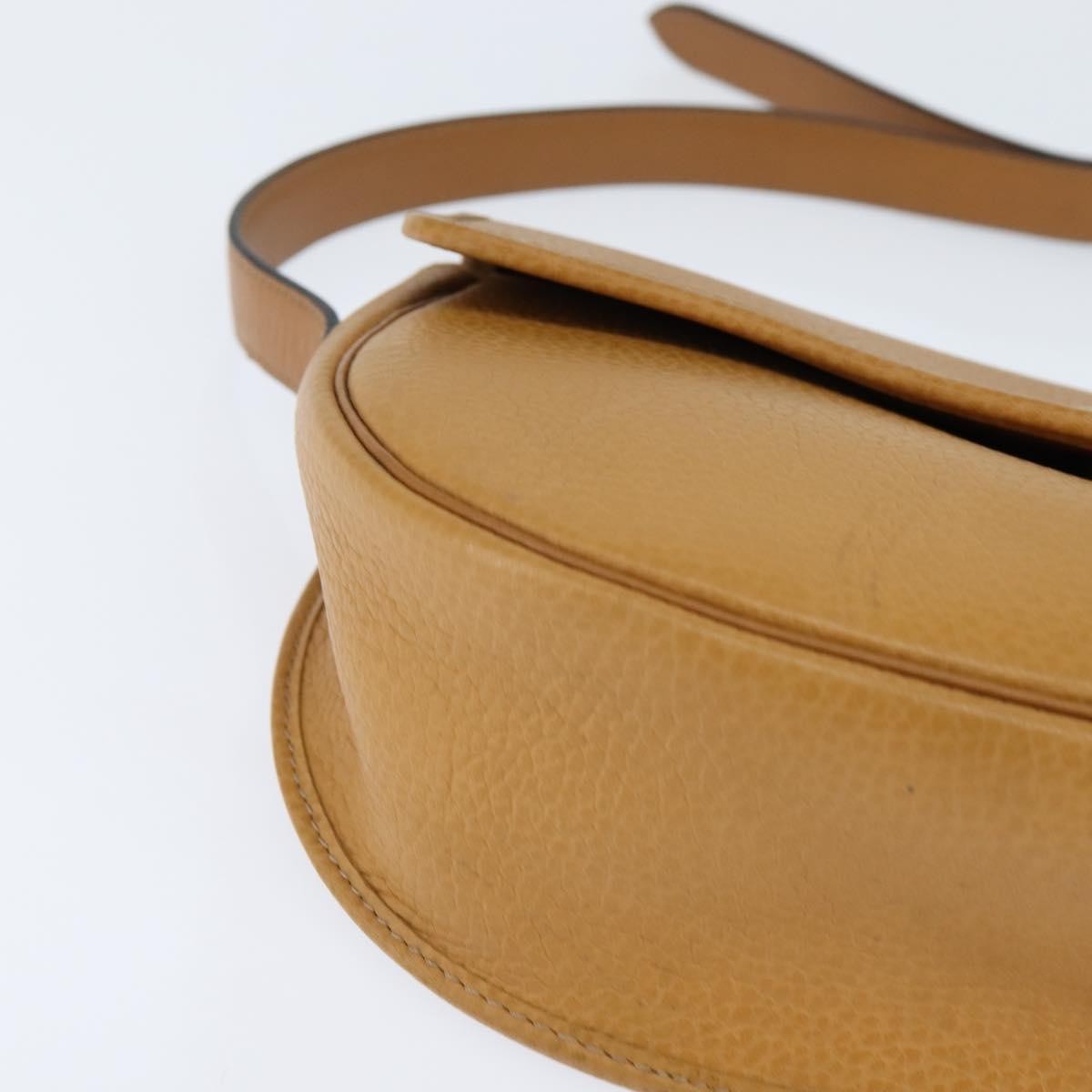 Christian Dior Vintage CD Logo Shoulder Bag Leather, BROWN, LEATHER, Shoulder bag