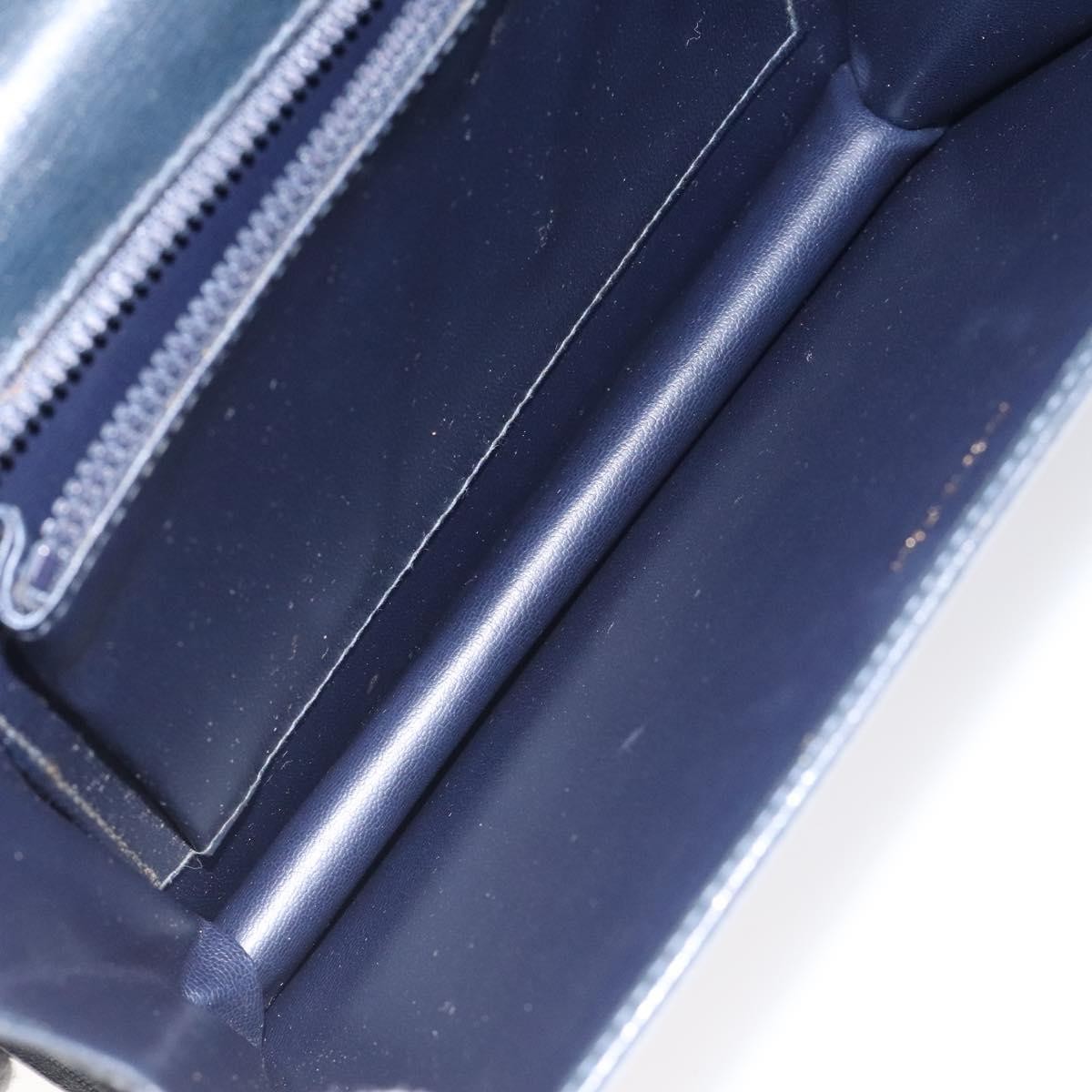 Celine Flap Shoulder Bag Leather, NAVY, LEATHER, Shoulder bag