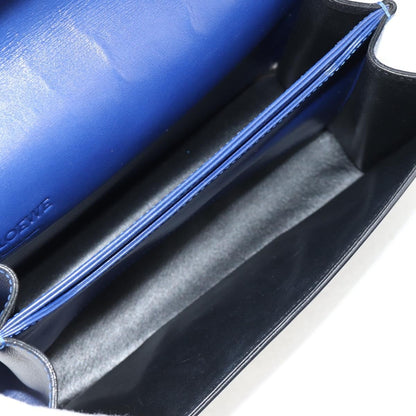 Loewe Barcelona Shoulder Bag Leather, BLUE, LEATHER, Shoulder bag