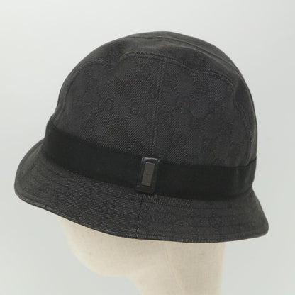 Gucci Sun Hat Canvas, GRAY, CANVAS, Head accessory