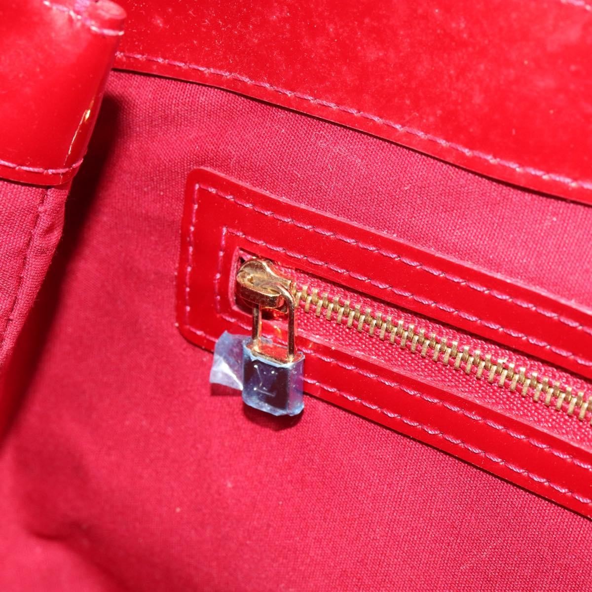 Louis Vuitton Wilshire Handbag Monogram Vernis, RED, PATENT_LEATHER, Handbag