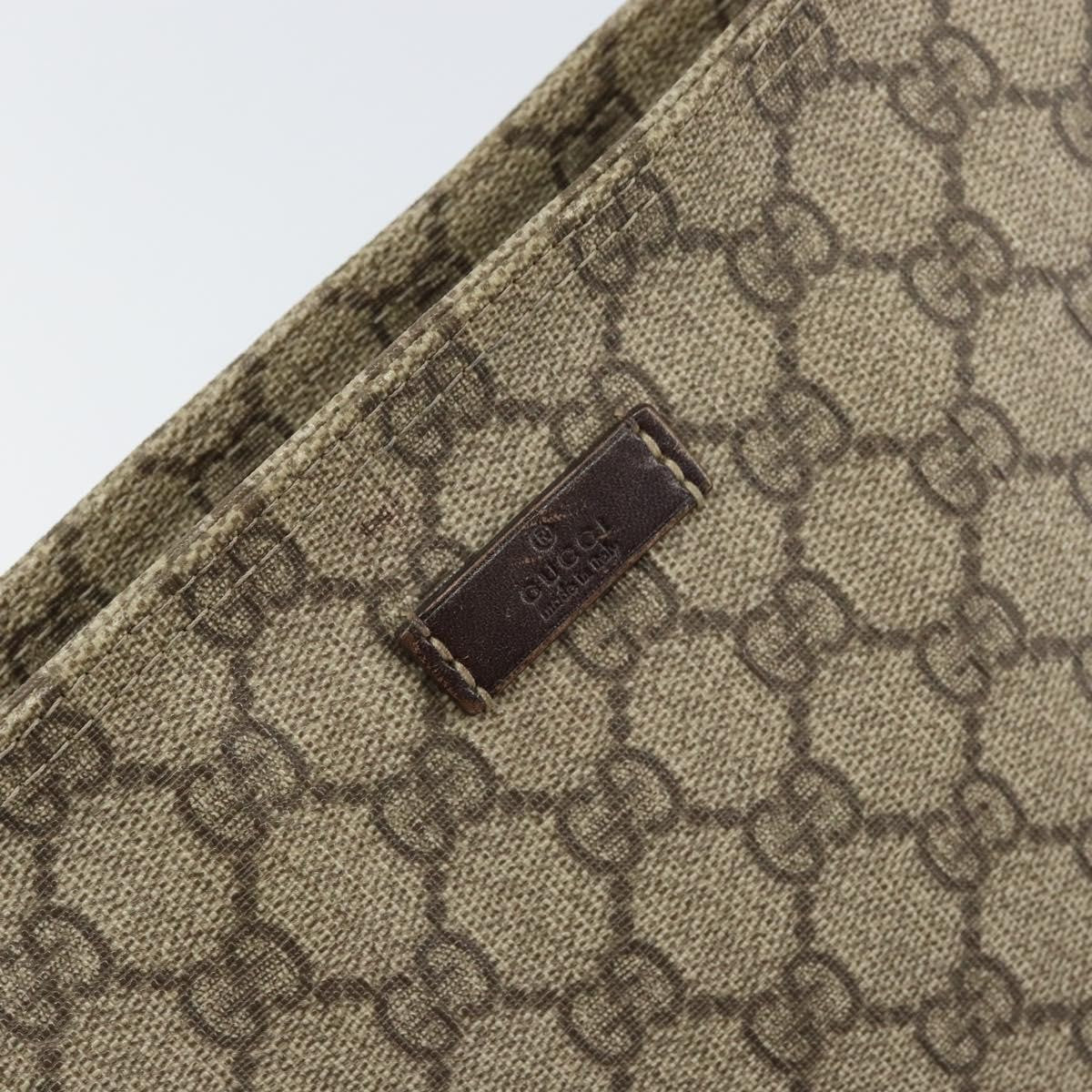 Gucci Flat Messenger Bag GG Canvas, BEIGE, CANVAS, Shoulder bag