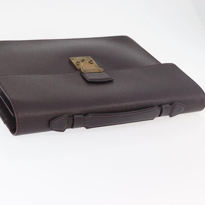 Louis Vuitton Serviette Kourad Briefcase Taiga Leather, Burgundy, Leather, Briefcase