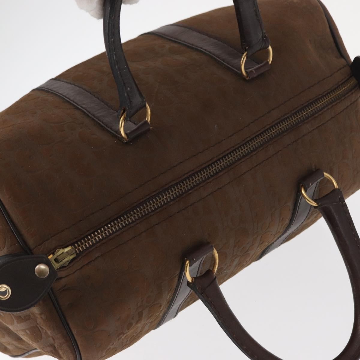 Christian Dior Vintage Trotter Boston Bag Canvas, BROWN, CANVAS, Travel bag