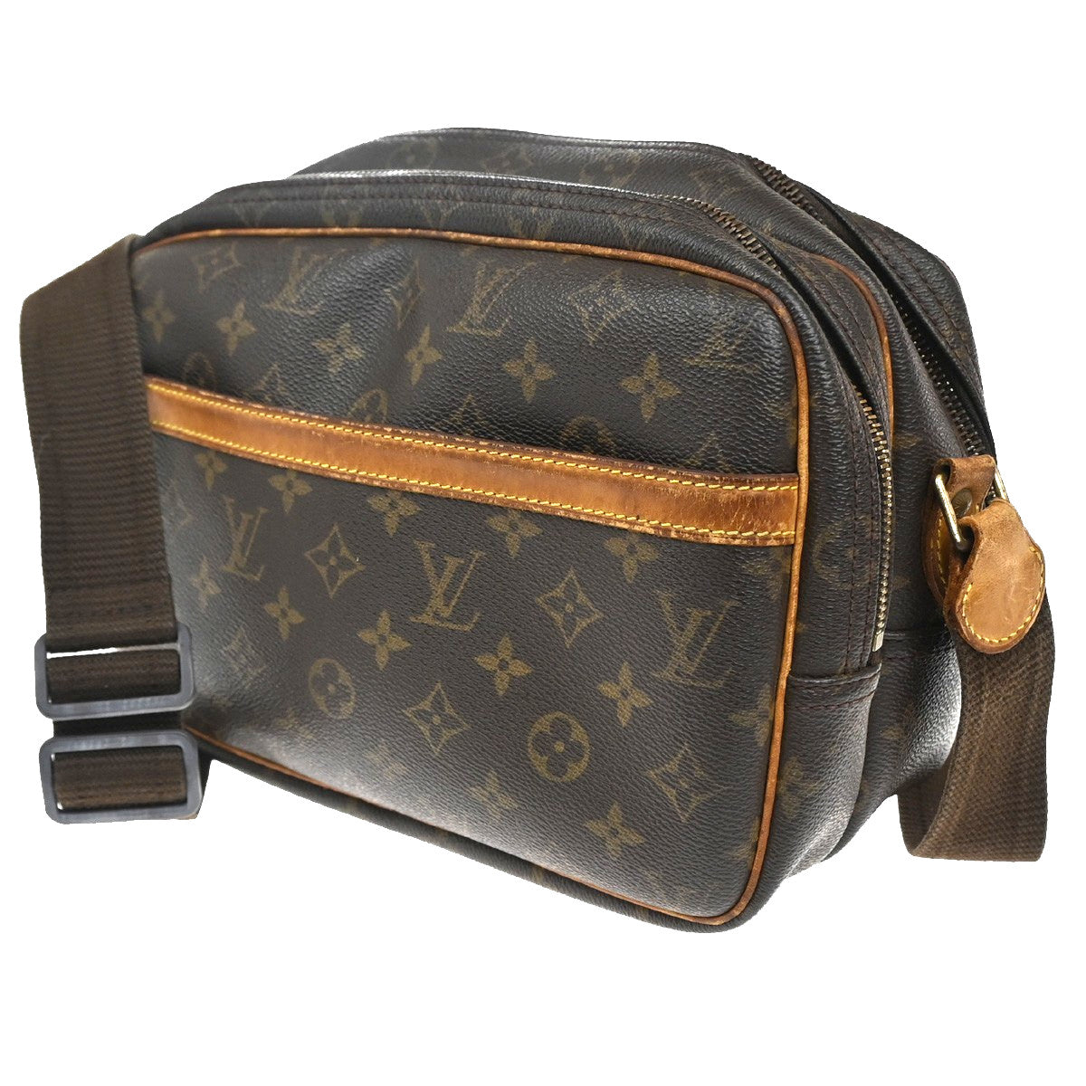 Louis Vuitton Reporter Bag Monogram Canvas, BROWN, CANVAS, Shoulder bag