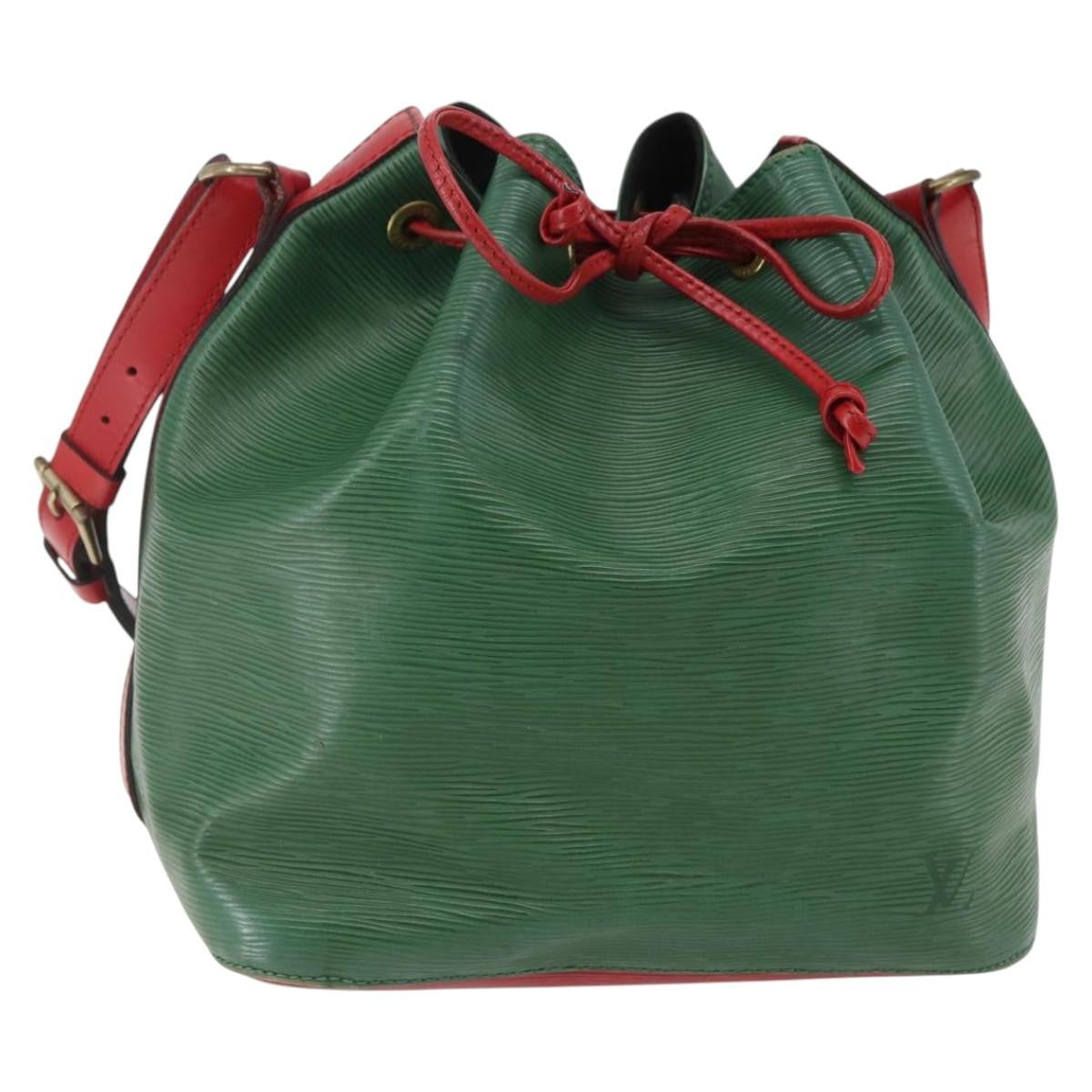 Louis Vuitton Bicolor Petit Noe Handbag Epi Leather, GREEN, LEATHER, Handbag