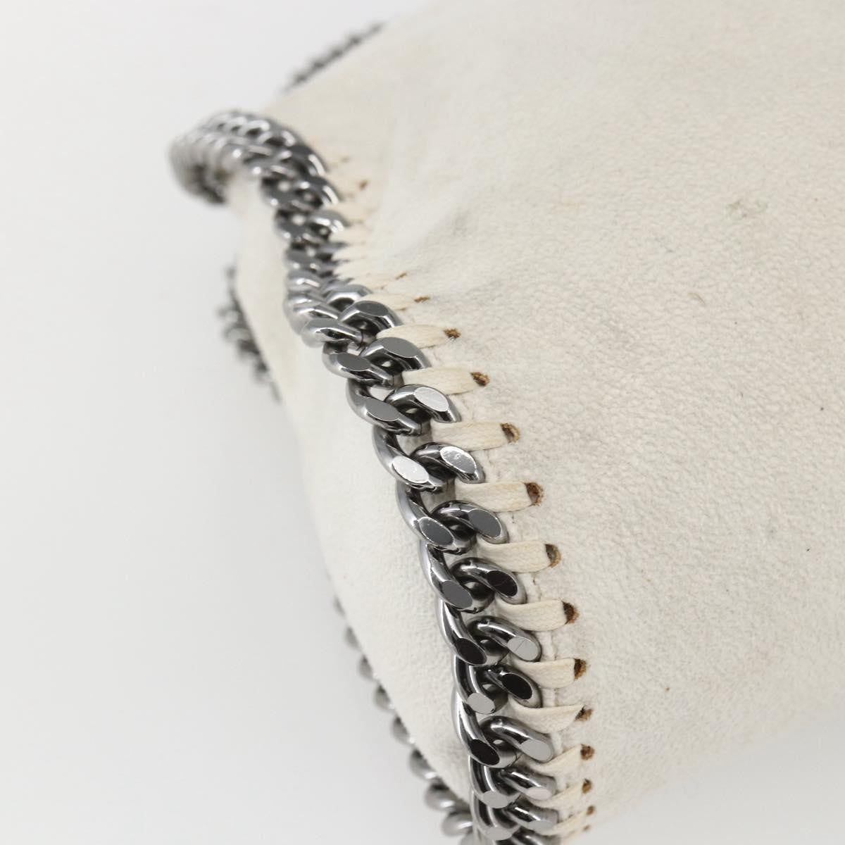 Stella McCartney Falabella Fold Over Crossbody Bag Shaggy Deer, WHITE, POLYESTER, Handbag