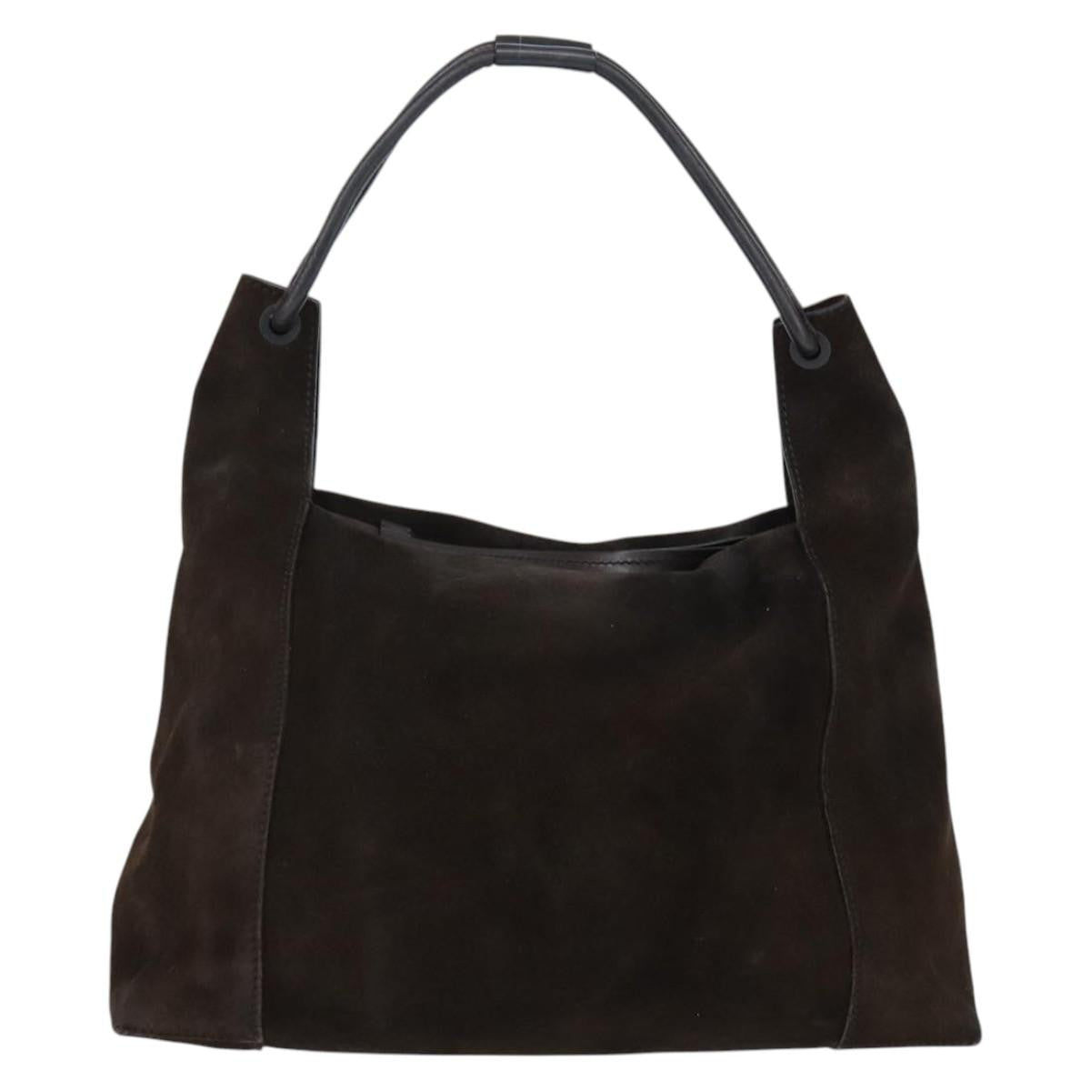 Gucci Hobo Shoulder Bag Suede, BROWN, SUEDE, Shoulder bag