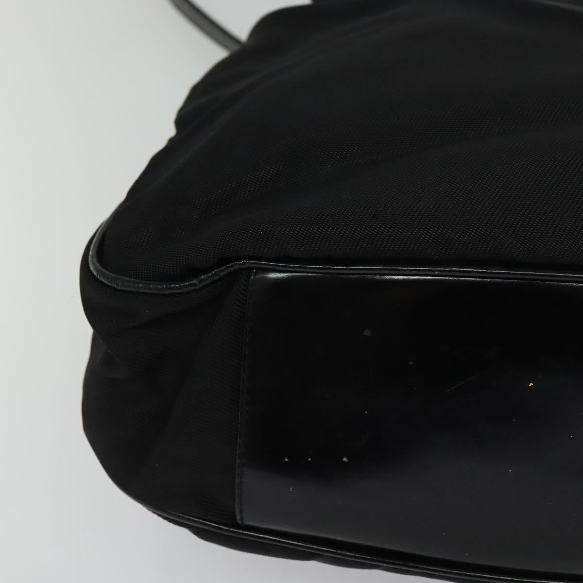 Gucci Vintage Bamboo Shoulder Bag Nylon, BLACK, NYLON, Shoulder bag