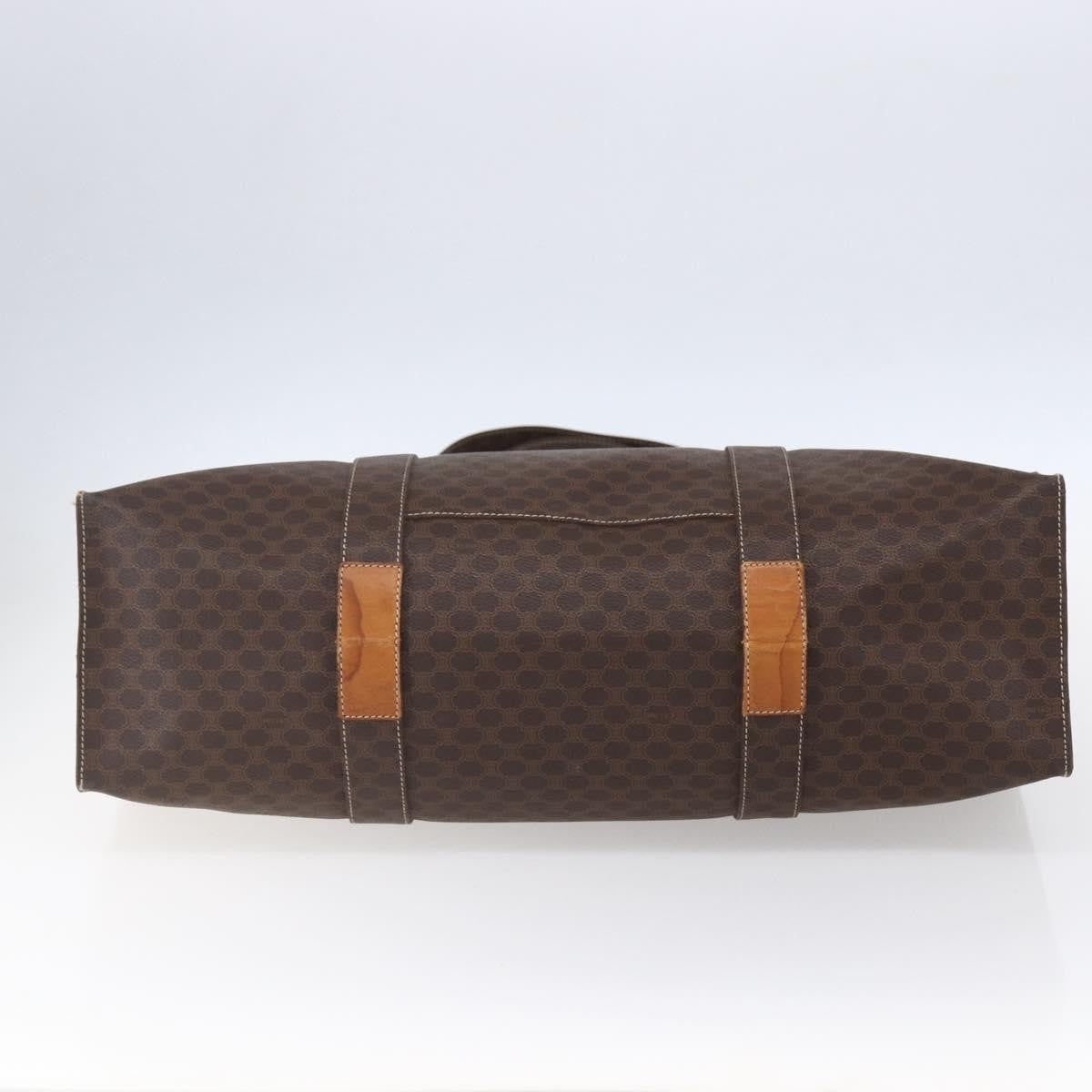 Celine Vintage Macadam Tote bag Canvas and Leather, BROWN, CANVAS, Tote bag