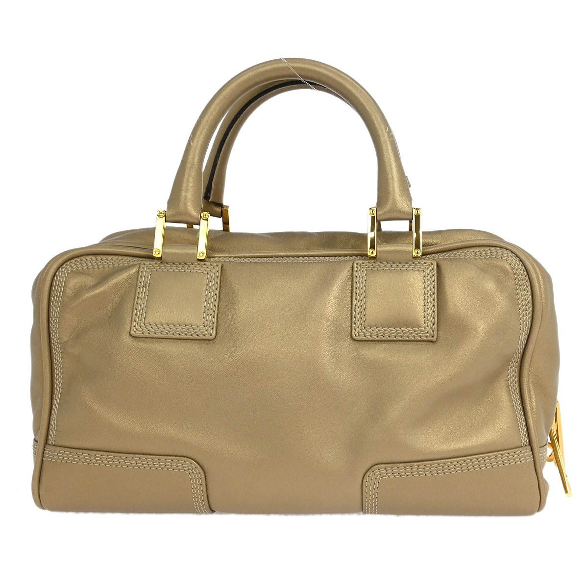 Loewe Amazona Bag Leather, GOLD, LEATHER, Handbag