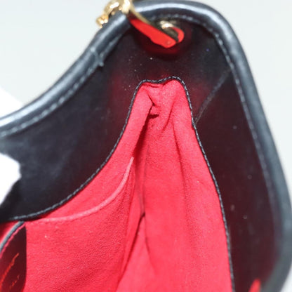 Salvatore Ferragamo Gancini Chain Shoulder bag Suede, BLACK, SUEDE, Shoulder bag