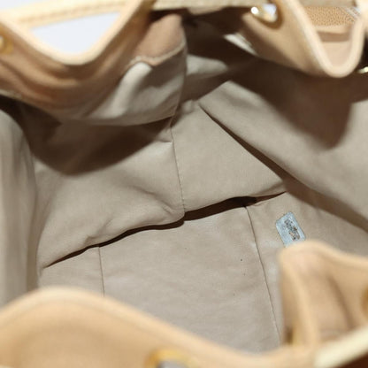 Chanel CC Front Pocket Backpack Leather, BEIGE, LEATHER, Backpack