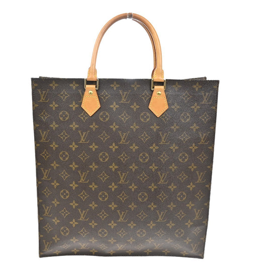 Louis Vuitton Sac Plat Bag Monogram Canvas, BROWN, CANVAS, Tote bag