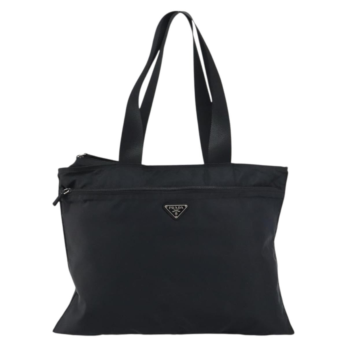 Prada Vintage Tote Tessuto, BLACK, NYLON, Tote bag