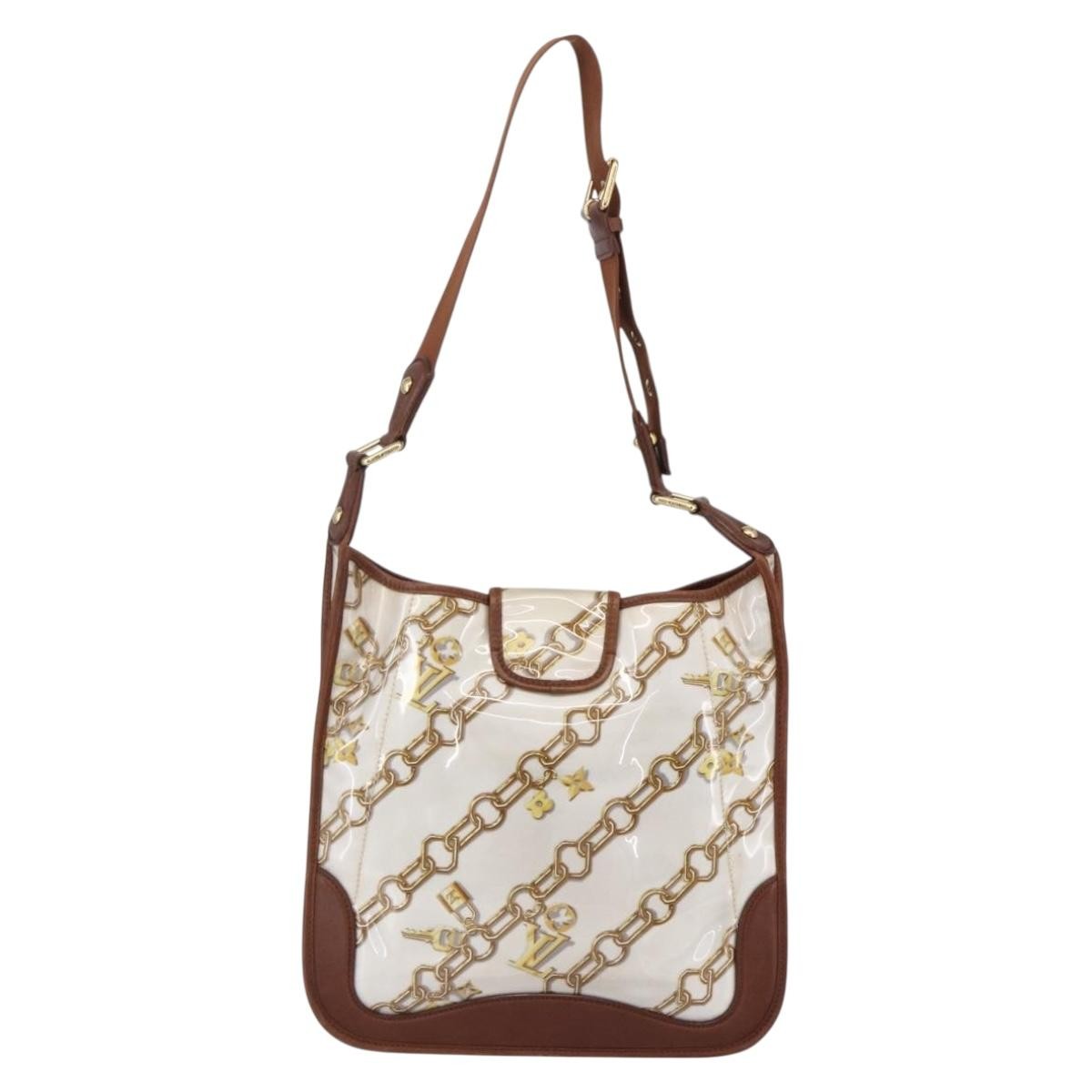 Louis Vuitton Charms Musette Handbag PVC Over Printed Silk, White, Plastic, Shoulder Bag