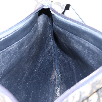 Christian Dior Vintage Trotter Shoulder Bag Canvas, NAVY, CANVAS, Shoulder bag