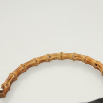 Gucci Vintage Bamboo Handle Bag Nylon, BLACK, NYLON, Handbag