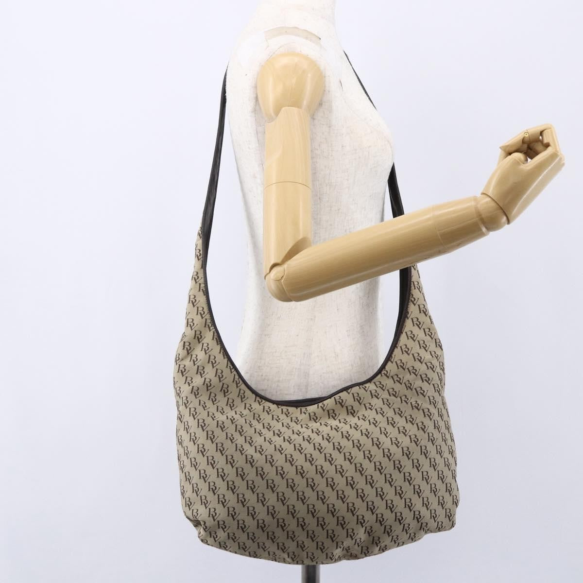 Bottega Veneta Vintage Shoulder Bag Canvas, BEIGE, CANVAS, Shoulder bag