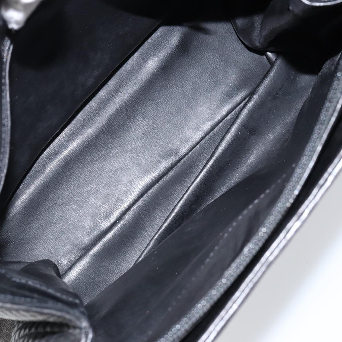 Bally Vintage Handbag Quilted Leather, BLACK, LEATHER, Handbag