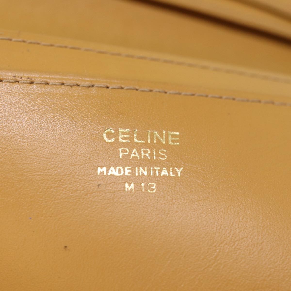 Celine Bifold Flat Wallet Leather, BROWN, CANVAS, Wallets