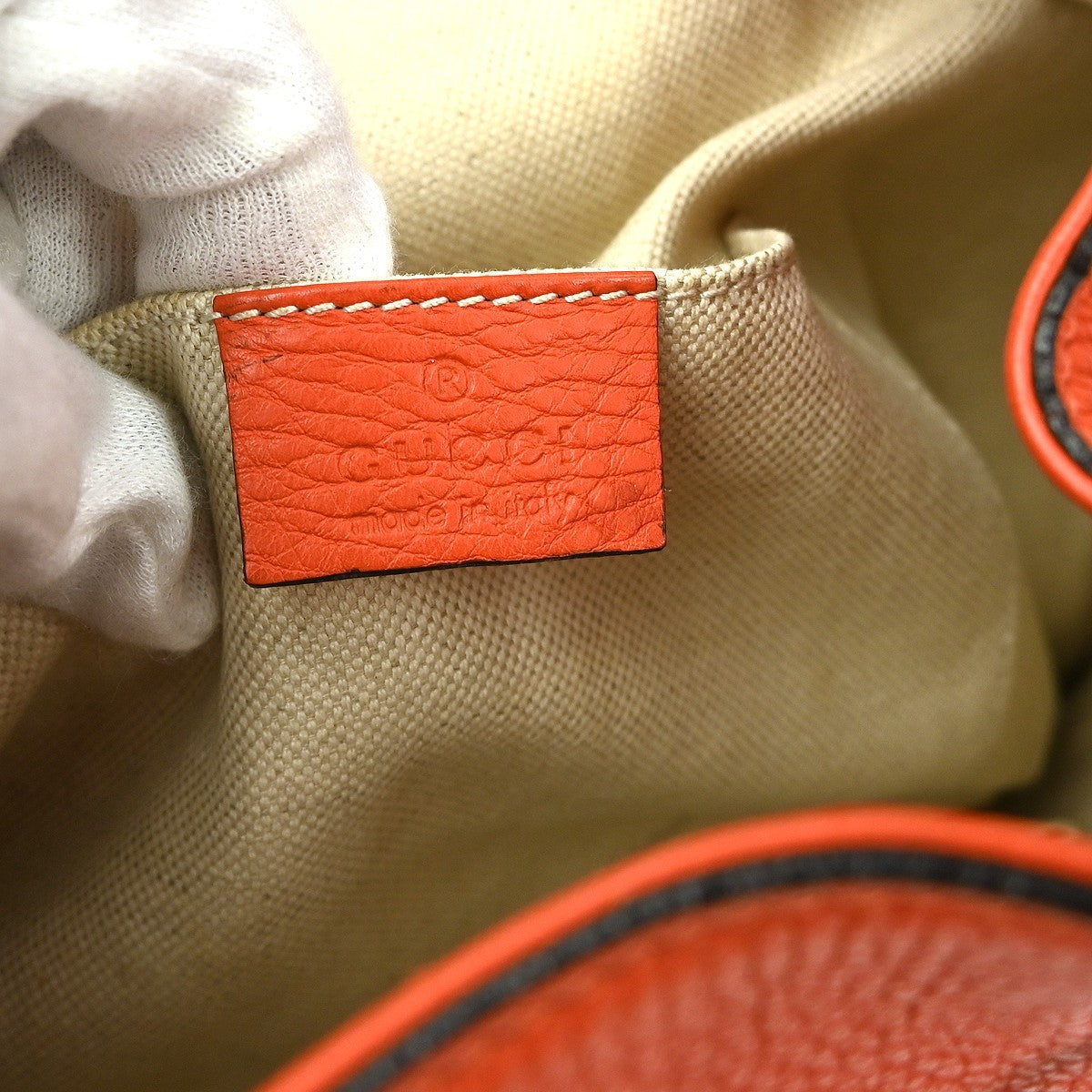 Gucci Bamboo Tassel Backpack Leather, ORANGE, LEATHER, Backpack