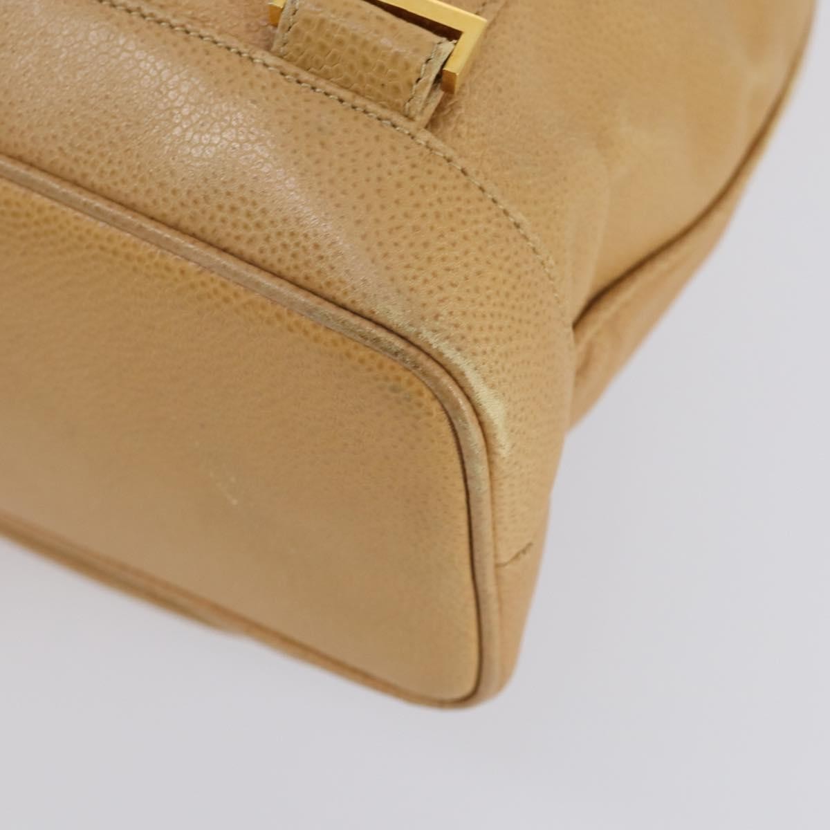 Chanel CC Front Pocket Backpack Leather, BEIGE, LEATHER, Backpack