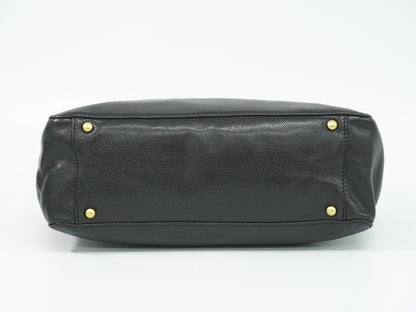 Chanel Vintage Timeless Convertible Tote Caviar, BLACK, LEATHER, Tote bag