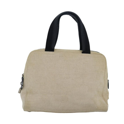 Prada Vintage Handbag Canvas, BEIGE, CANVAS, Handbag