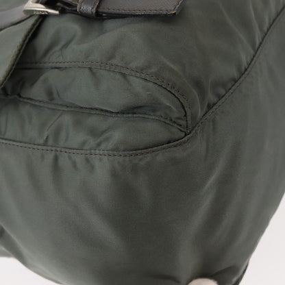 Prada Double Buckle Flap Messenger Bag Tessuto, KHAKI, NYLON, Shoulder bag