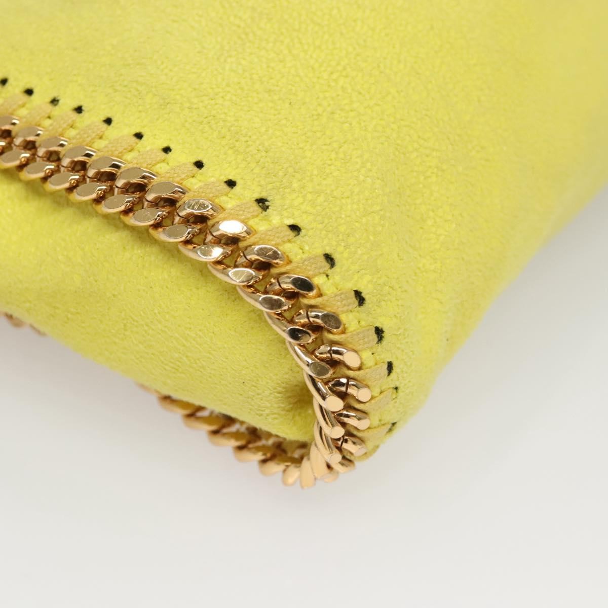 Stella McCartney Falabella Fold Over Crossbody Bag Suede, YELLOW, SUEDE, Crossbody bag