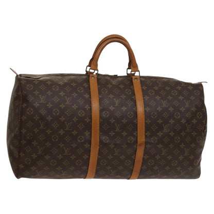 Louis Vuitton Keepall Bag Monogram Canvas, BROWN, CANVAS, Travel bag