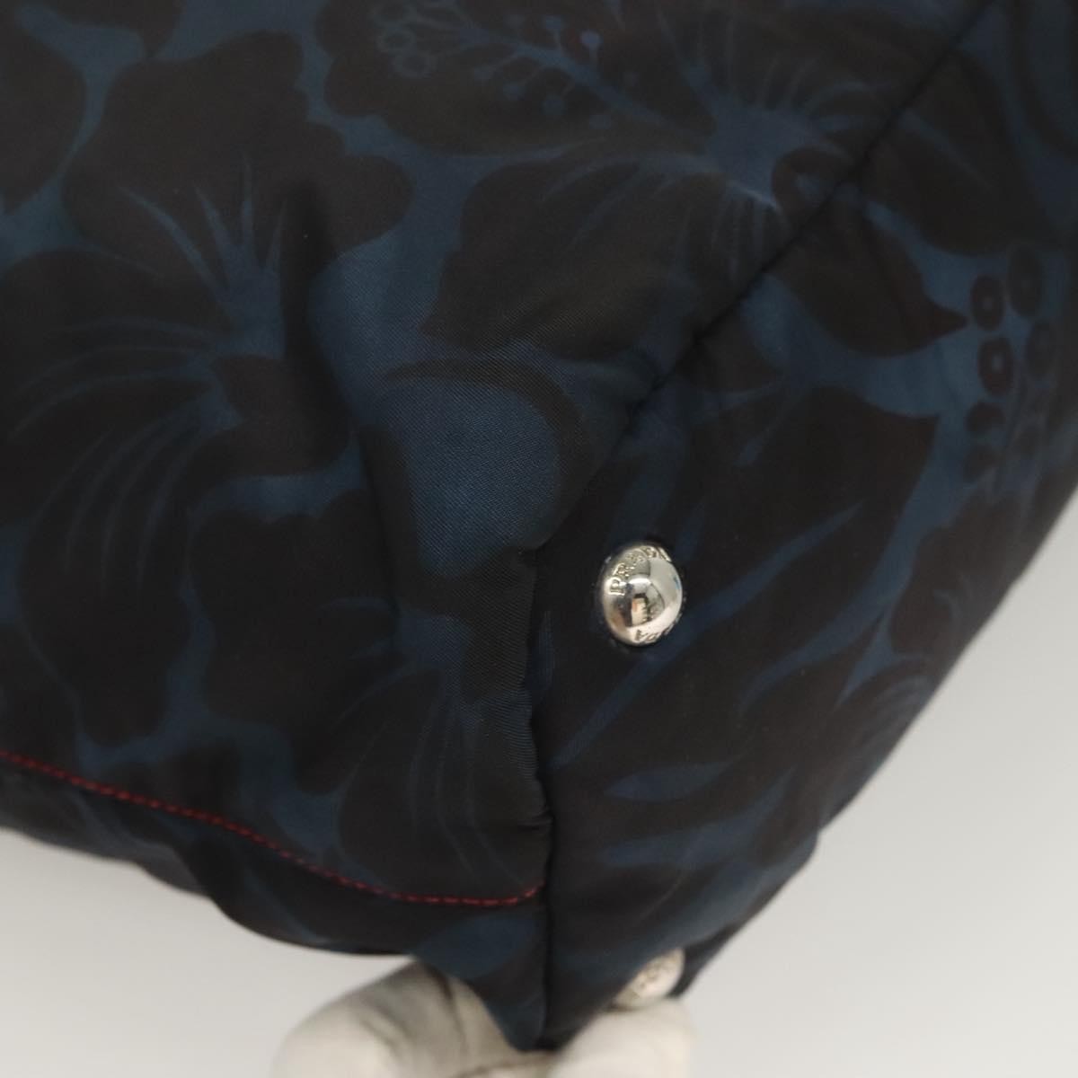 Prada Convertible Tote Printed Tessuto with Saffiano, BLUE, NYLON, Tote bag