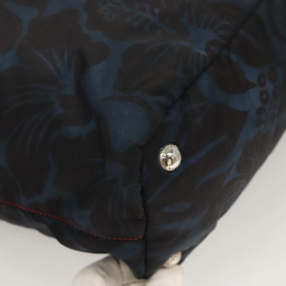 Prada Convertible Tote Printed Tessuto with Saffiano, BLUE, NYLON, Tote bag