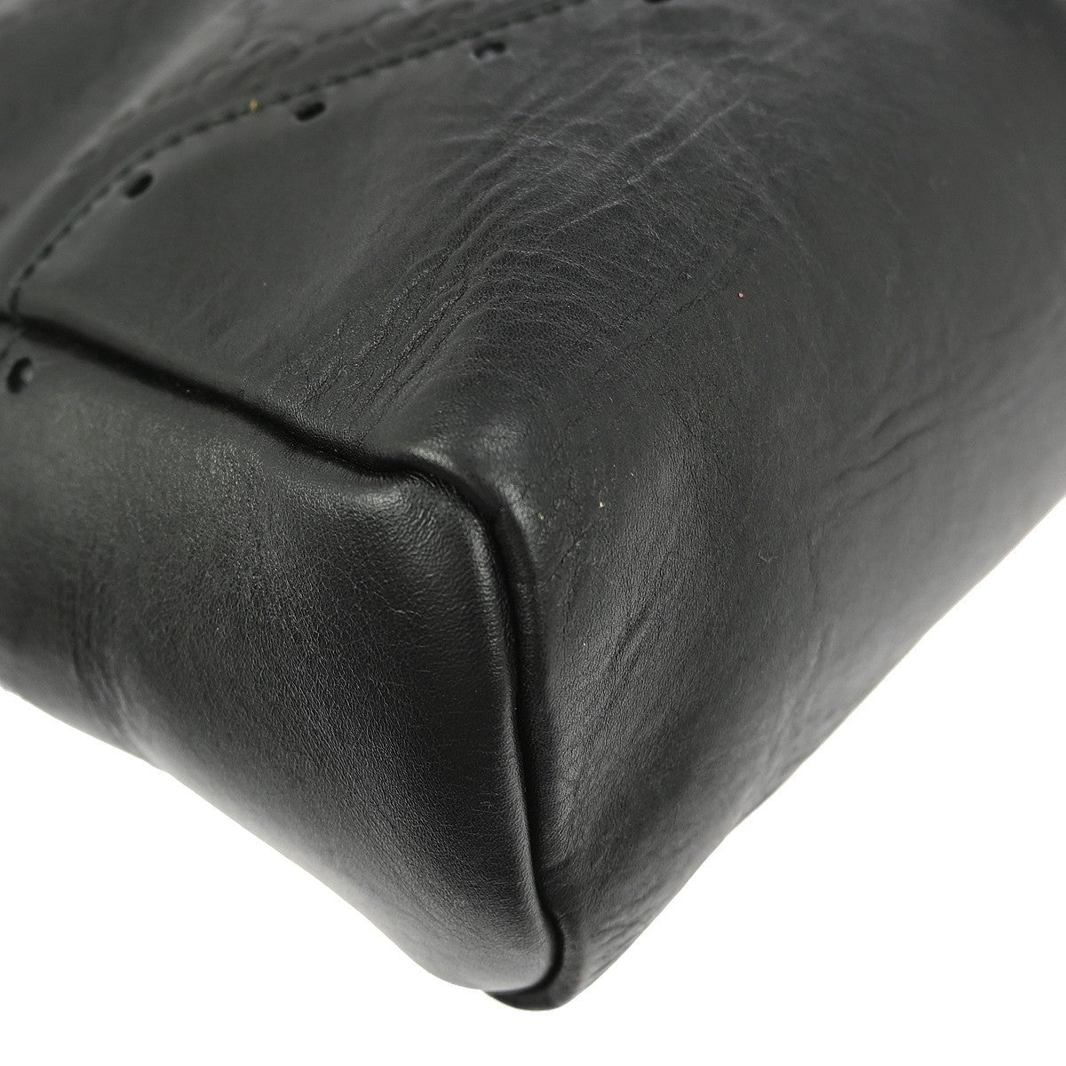 Gucci Punch Top Handle Bag Guccissima Leather, BLACK, LEATHER, Handbag