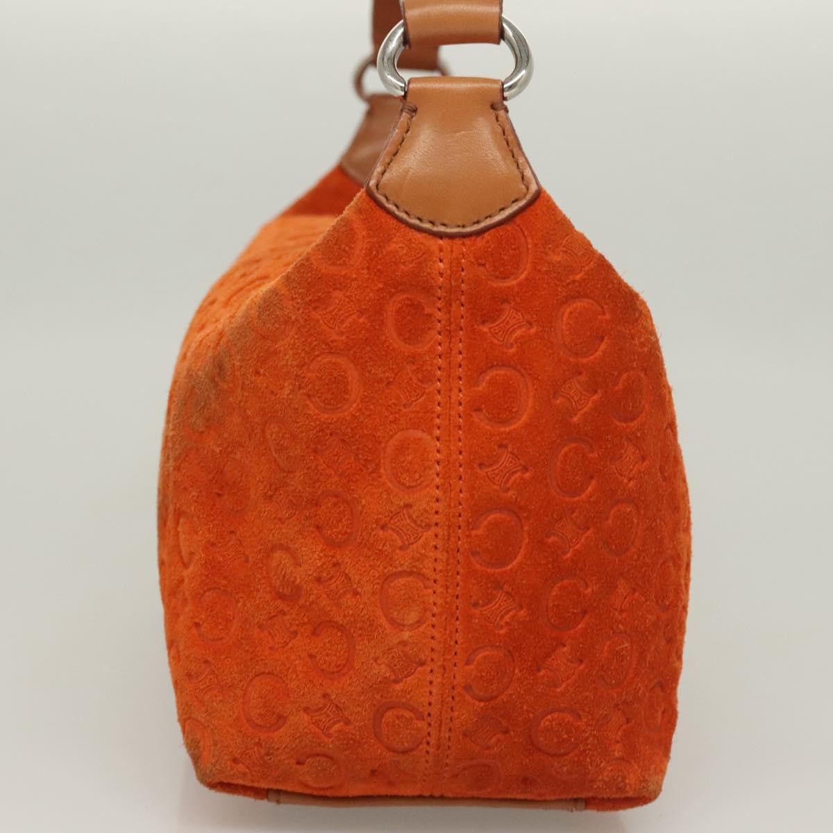 Celine C Macadam Handbag Suede, ORANGE, SUEDE, Handbag